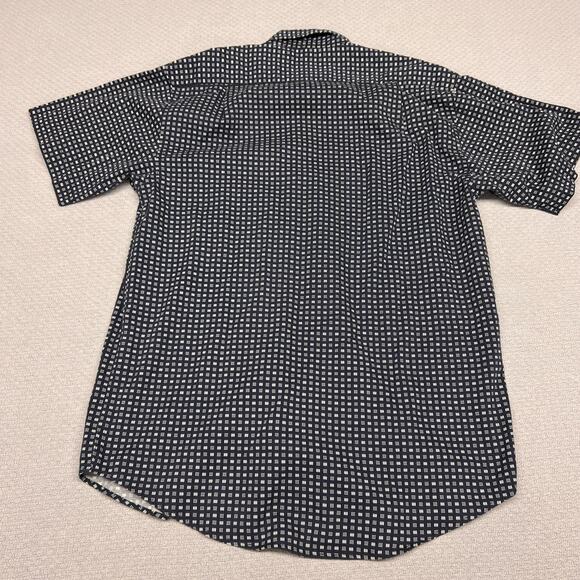 Vtg Polo Ralph Lauren Shirt Mens L Blue Geometric Short Sleeve Preppy Classic - Picture 3 of 6